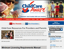 Tablet Screenshot of childcareawarecswa.org